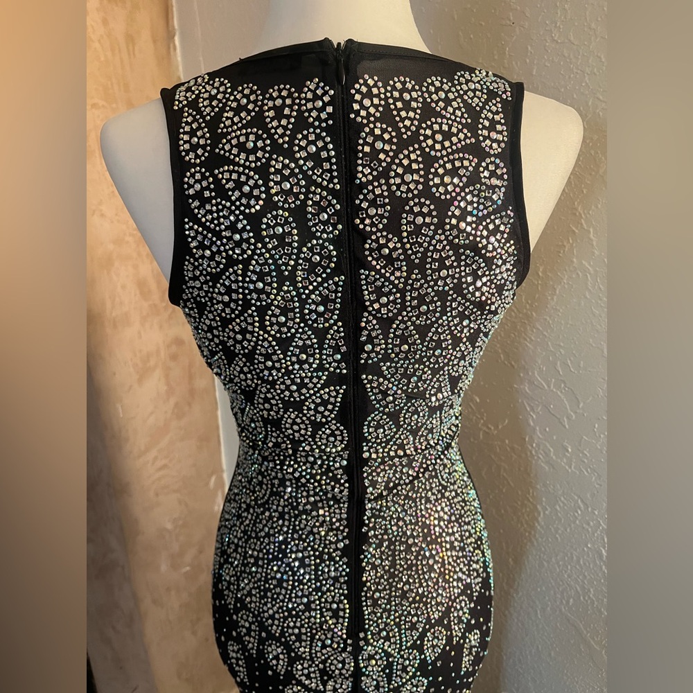 BANJUL SHEER MESH RHINESTONES DRESS - Picture 4 of 14